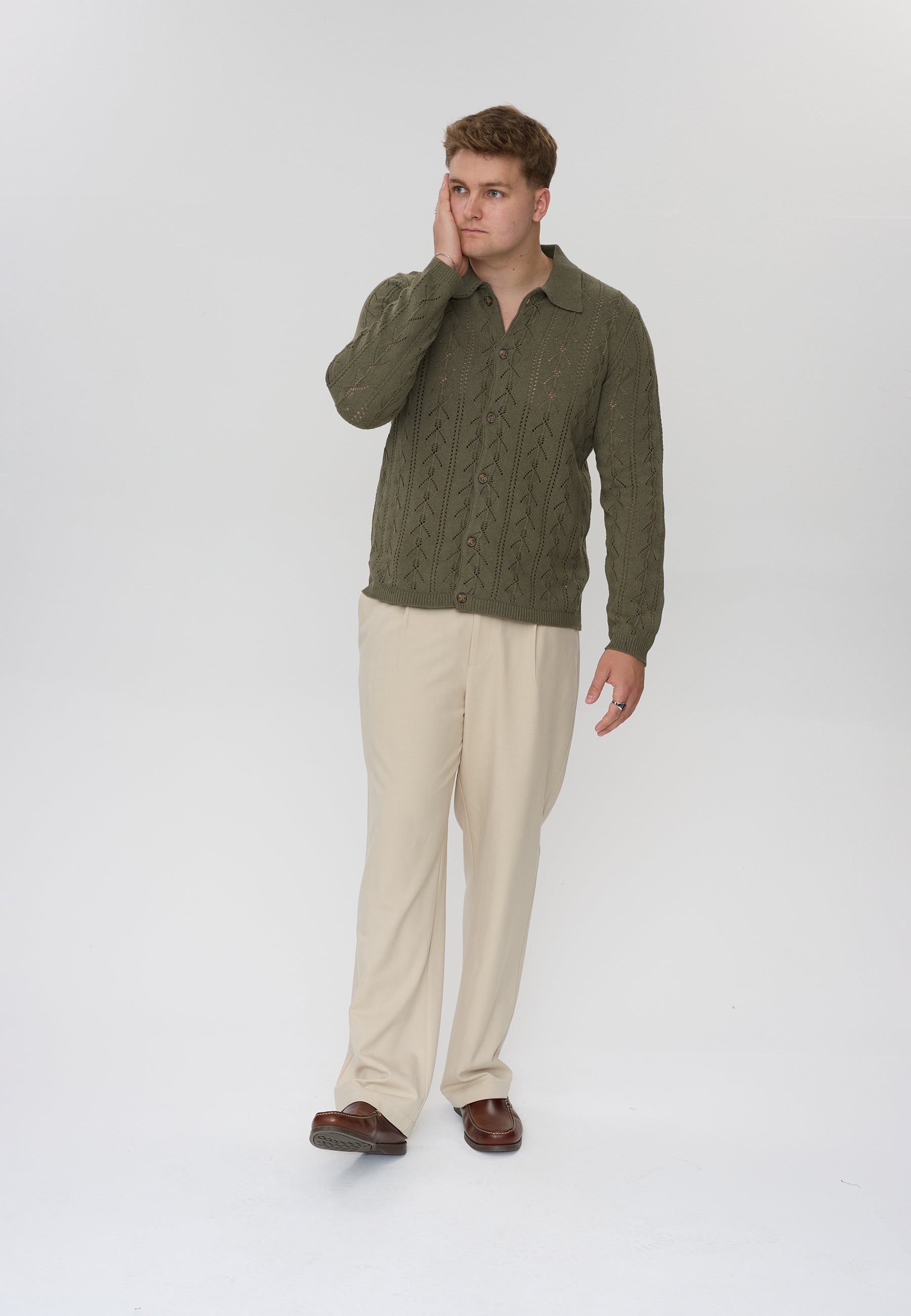 DXNMXRK. DXFini Knitwear Olive green